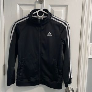 💜Boys ADIDAS Black zip up jacket sz 10/12